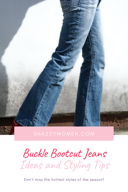Buckle Bootcut Jeans Pin