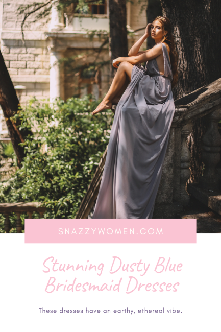 Dusty Blue Bridesmaid Dresses Pin