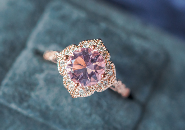 Rose Quartz Wedding Ring Ideas
