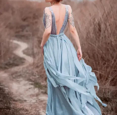 Slate Blue Bridesmaid Dress