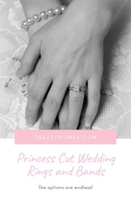 Princess Cut Wedding Rings and Bands Pin
