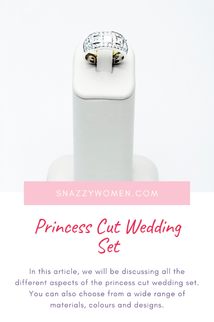 Princess Cut Wedding Set Pin